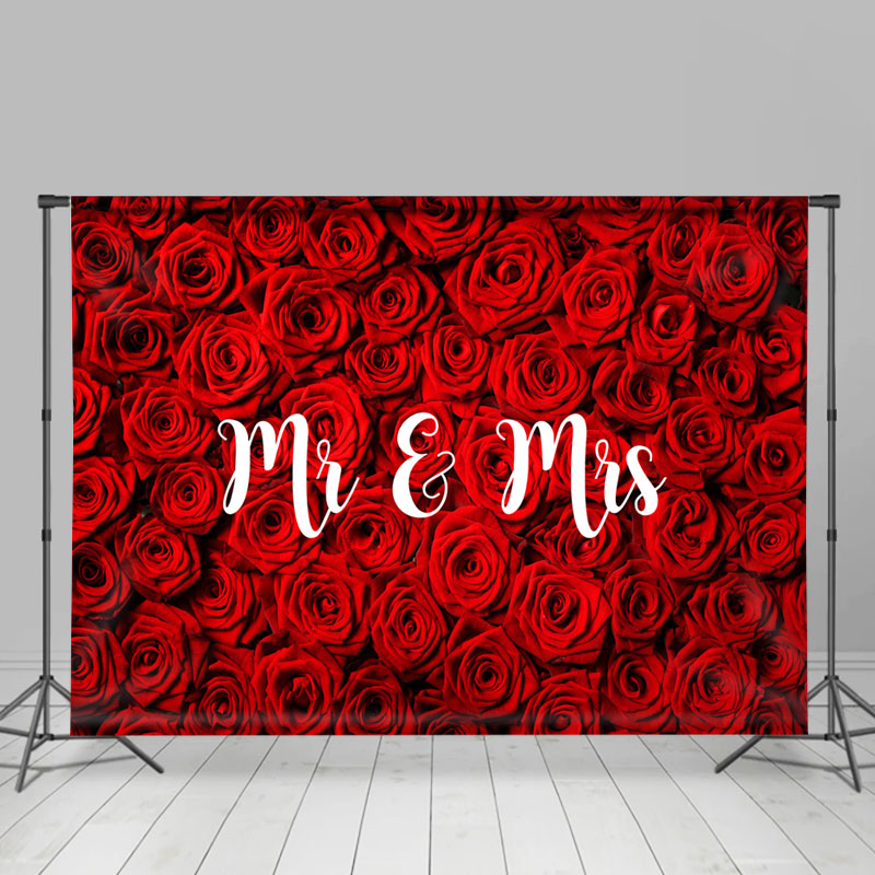 Lofaris Red Rose Flower Valentines Day Backdrop For Love Couple