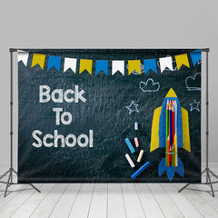 Lofaris Rocket Pencils Chalkboard Back to School Photo Backdrop