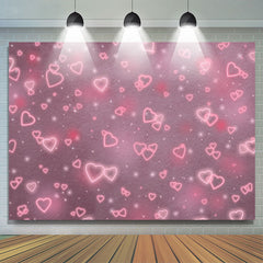 Lofaris Romantic Little Pink Hearts Valentines Day Backdrop