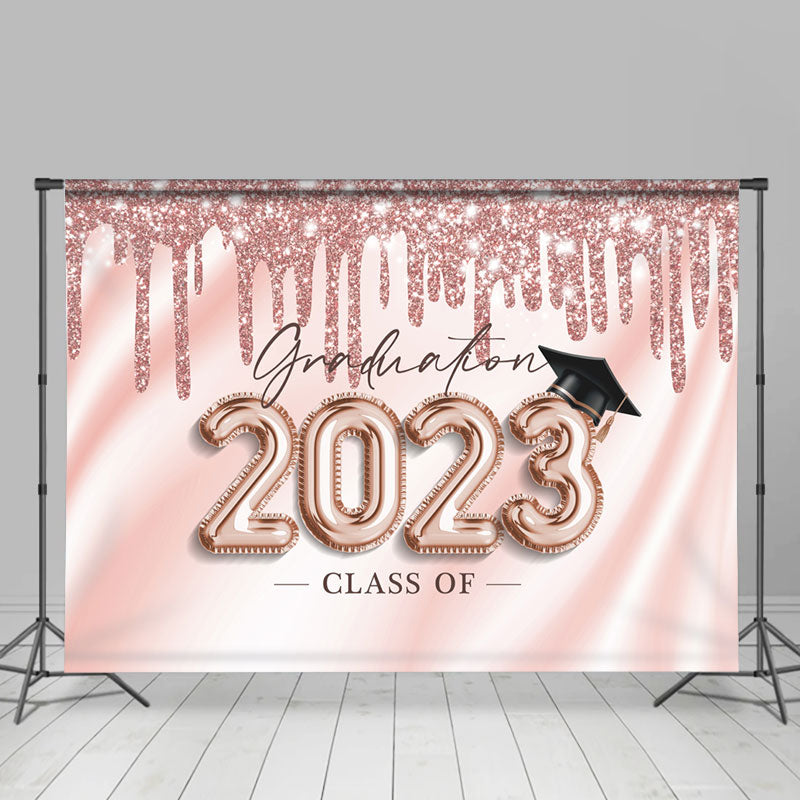 Lofaris Rose Gold Graduation Class Of 2023 Party Backdrop