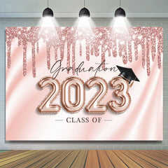 Lofaris Rose Gold Graduation Class Of 2023 Party Backdrop