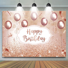 Lofaris Rose Gold Happy Birthday Backdrop for Sweet 16 Girls