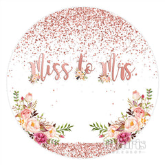 Lofaris Rose Gold Floral Simple Sweet Wedding Circle Backdrop