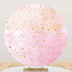 Lofaris Rose Gold Pink Circle Happy Birthday Backdrop For Party