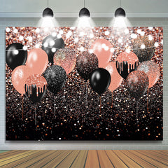 Lofaris Rose Pink Glitter Balloons Congrats Party Backdrop