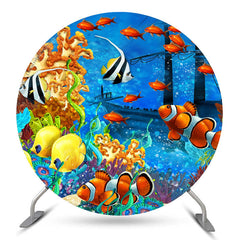 Lofaris Round Cute Finding Nemo Theme Cartoon Backdrop Kit