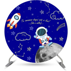 Lofaris Round Trip From The Moon Baby Shower Party Backdrop