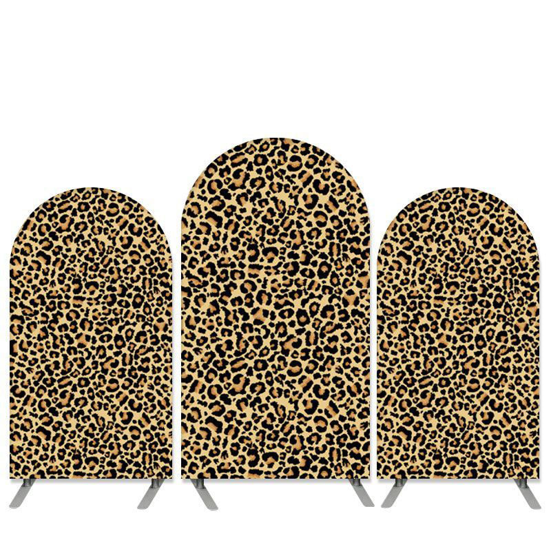 Lofaris Safari Theme Leopard Pattern Birthday Arch Backdrop Kit