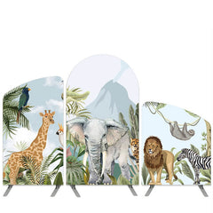 Lofaris Safaris Animals Theme Arch Backdrop Kit For Birthday