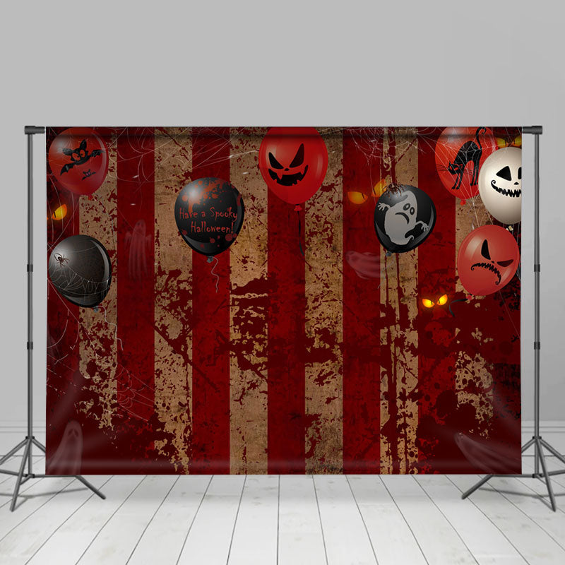 Lofaris Scary Bat And Ghost Balloon Theme Halloween Backdrop