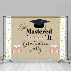 Lofaris She Mastered It Graduation Party 2023 Backdrop