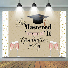 Lofaris She Mastered It Graduation Party 2023 Backdrop