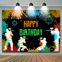 Lofaris Shooting Game Happy Birthday Backdrop For Youth