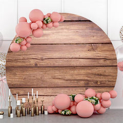 Lofaris Simple And Wooden Circle Backdrop For Birthday Party