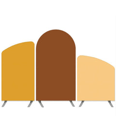 Lofaris Simple Fall Theme Khaki Arch Backdrop Kit