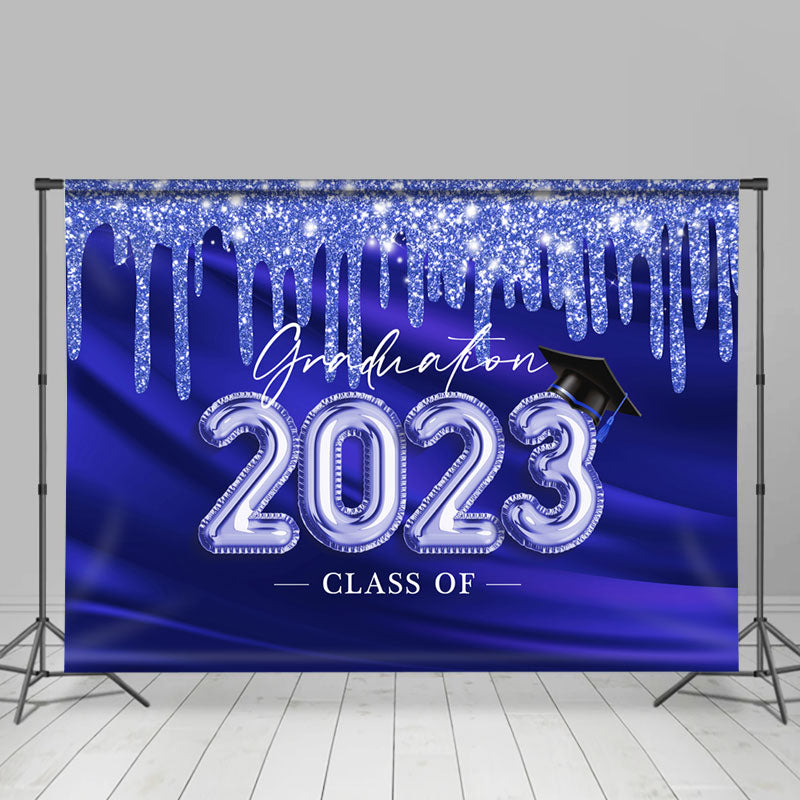 Lofaris Simple Glitter Graduation Class Of 2023 Backdrop