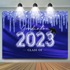 Lofaris Simple Glitter Graduation Class Of 2023 Backdrop