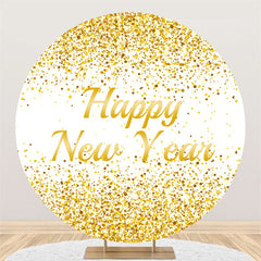 Lofaris Simple Lovely Happy New Year Circle Holiday Backdrop