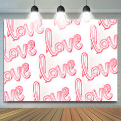 Lofaris Simple Pink Love Balloon Happy Valetine Backdrop