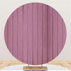 Lofaris Simple Purple And Wooden Circle Backdrop For Holiday