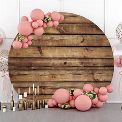 Lofaris Simple Wooden Circle Backdrop For Boys Baby Shower