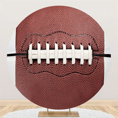 Lofaris Simulated American Football Sport Round Party Backdrop