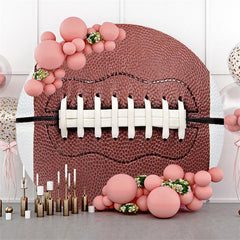 Lofaris Simulated American Football Sport Round Party Backdrop