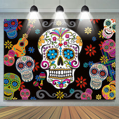 Lofaris Skeleton and Floral Backdrops for Mexican Fiesta Party