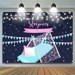 Lofaris Sleepover Happy Birthday Slumber Party Backdrops for Girls