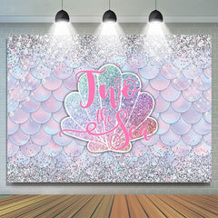 Lofaris Sliver Glitter Mermaid Two The Sea Birthday Backdrop