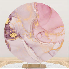 Lofaris Soft Purple And Pink Abstract Art Themed Round Backdrop