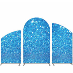 Lofaris Solid Aqua Blue Glitter Arch Backdrop Kit For Birthday