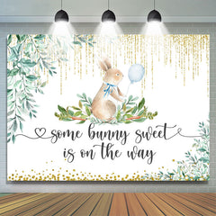 Lofaris Some Bunny Sweet Is On The Way Baby Shower Backdrop