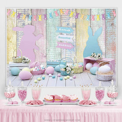 Lofaris Spring Easter Backdrop For Colored Eggs Happy Bunny Rabbit