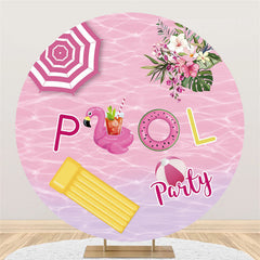 Lofaris Summer Pool Party Themed Circle Swimming Backdrop