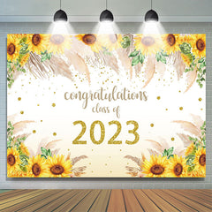 Lofaris Sunflower Congrats Class Of 2023 Graduation Backdrop