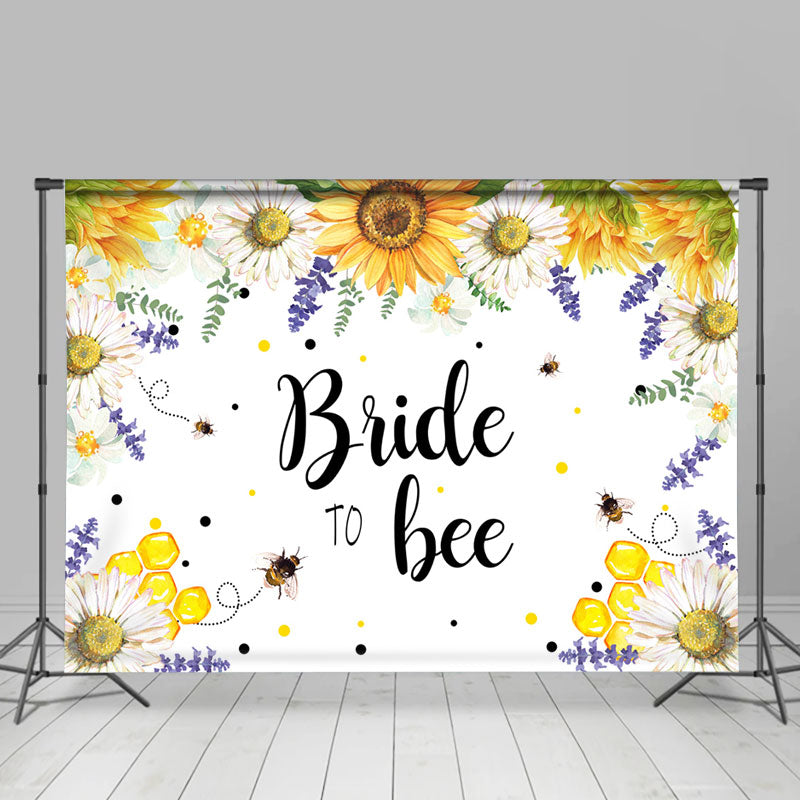 Lofaris Sunflower Lovely Bride To Bee Bridal Shower Backdrop