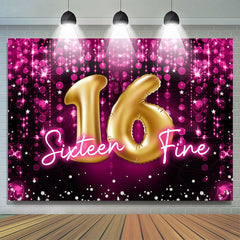 Lofaris Sweet 16 Fine Pink Glitter Bokeh Backdrop for Birthday