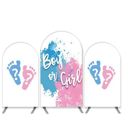 Lofaris Boy Or Girl Blue Pink Graffiti Baby Shower Arch Backdrop Kit