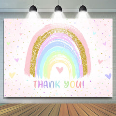 Lofaris Sweet Heart Rainbow Thank You Mothers Day Backdrop