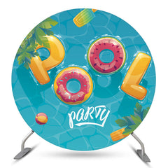 Lofaris Swimming Pool Party Summer Round Backdrop Cover