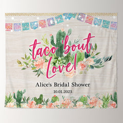 Lofaris Taco Bout Love Wooden Floral Bridal Shower Backdrop