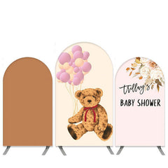 Lofaris Teddy Bear Theme Balloons Baby Shower Arch Backdrop Kit