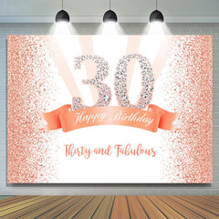 Lofaris Thirty and Fabulous Rose Gold 30th Birthday Backdrop