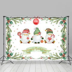 Lofaris Three Lovely Santas Christmas themed Birthday Backdrop