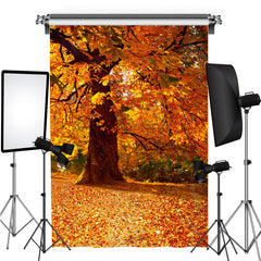 Lofaris Tree Fallen Leaves Autumn Party Backdrop for Photo