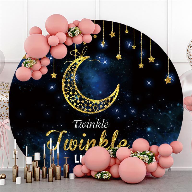 Lofaris Twinkle Little Star At Night Round Backdrop