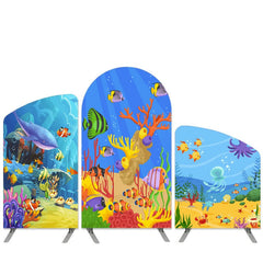 Lofaris Under The Sea Theme Cartoon Arch Backdrop Kit