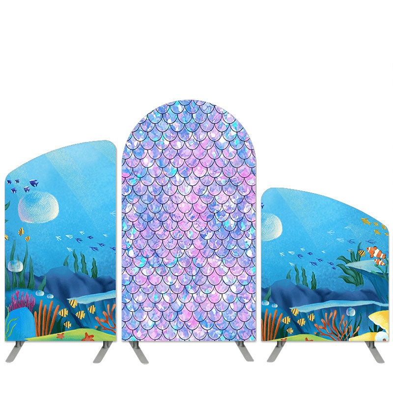 Lofaris Under The Sea Theme Mermaid Arch Backdrop Kit