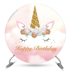 Lofaris Unicorn Round Backdrop Cover For Birthday Party